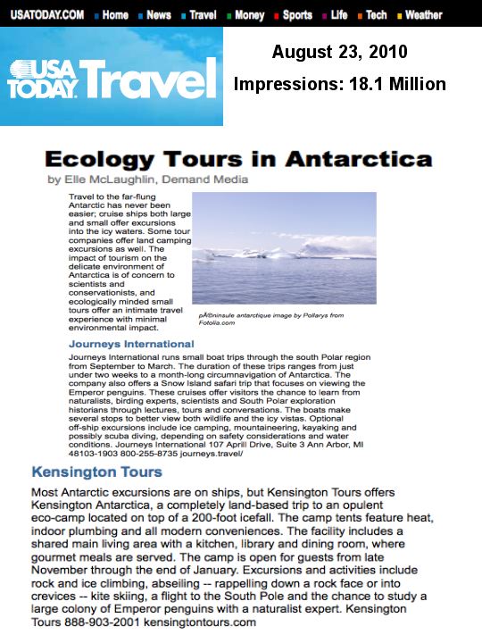 KT on USA Today- New one from the Travel Public Relations team