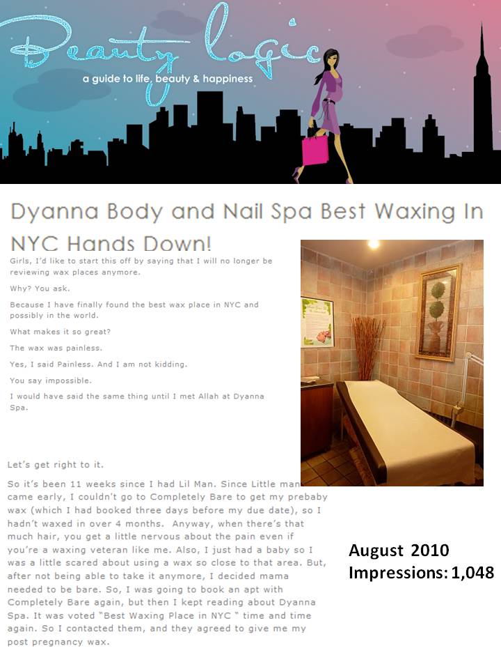 Check Out Dyanna Spa's Incredible Waxing Reviewed as the Best Spa for Wax in NYC! (Beauty PR)