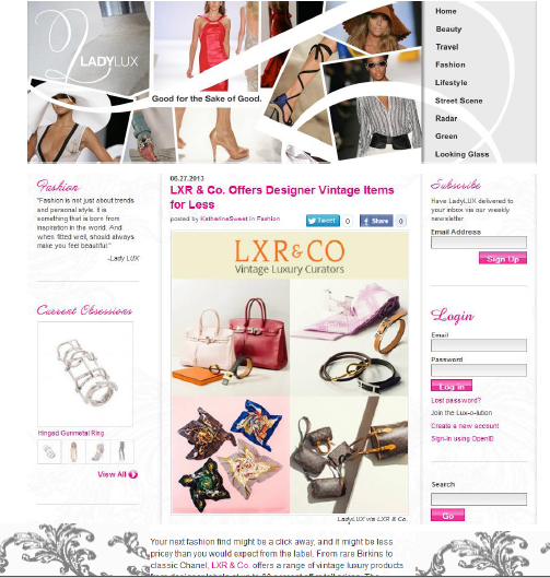LXR & Co. on LadyLux.com