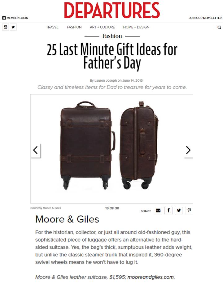 Moore & Giles for Departures.com