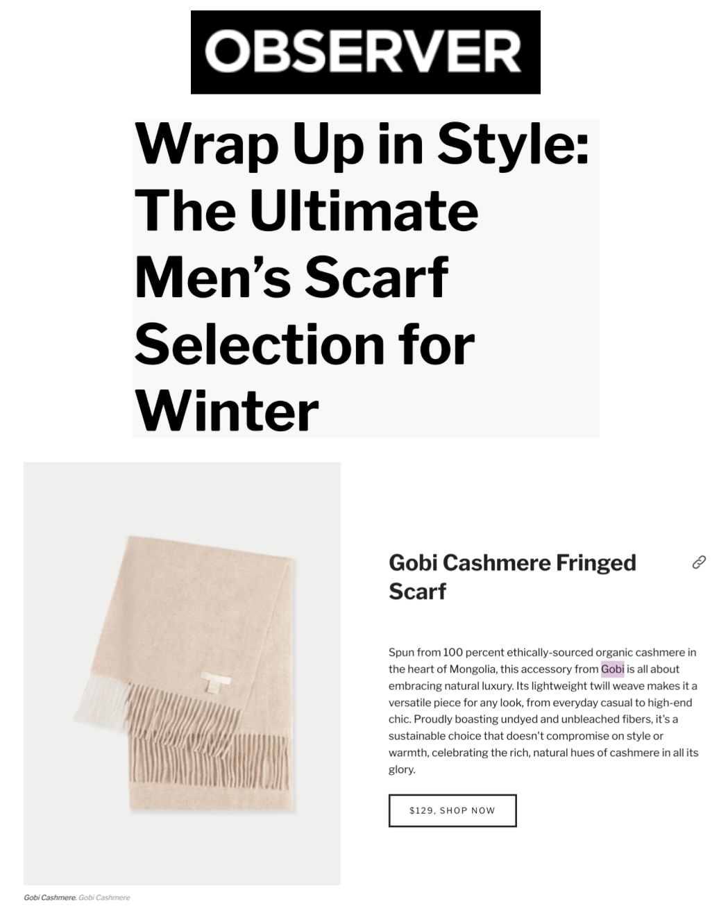 Luxury NYC Fashion PR Firm Secures Client Coverage in Observer | LER ...